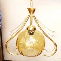 نو آکبند لوستر قائم نور مدل دوکی طلایی حباب عسلی|لوستر و چراغ آویز|تهران, فردوسی|دیوار
