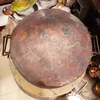 قابلمه مسی قدیمی یزدی/ ۴۰ نفره/ داخل قلع اندود|ظروف پخت‌وپز|یزد, |دیوار