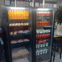 یخچال ویترینی تو مشکی برند آلبروس عرض ۶۰ در حد نو