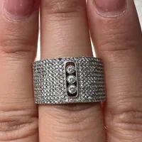 انگشتر نقره فول نگین ایتالیای شیک