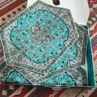 ست رومیزی ترمه حسینی یزد کاملا نو|پرده، رانر، رومیزی|تهران, آزادشهر|دیوار