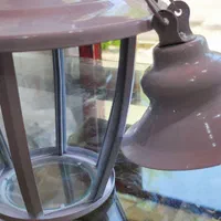 چراغ حیاطی کلاسیک فلزی سفید|لامپ و چراغ|نجفآباد, فرخی|دیوار