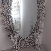 اینه کنسول بسیار زیبا مناسب جهیزیه عروس|بوفه، ویترین، کنسول|ساری, |دیوار