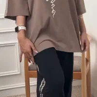 ست تیشرت شلوار قلب پلنگی