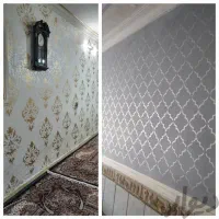 نقاشی ساختمان و طرح کاغذ دیواری و رنگ امیزی(منصف)