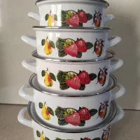 سرویس قابلمه 5 تیکه لعابی