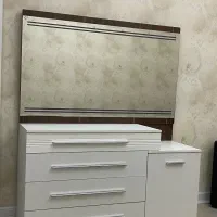 میز ارایش و صندلی چرمی برند سنا چوب