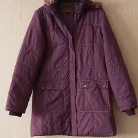 کاپشن رنگ بنفش بادمجونی کلاه خزدار|لباس|شیراز, شهرک ولیعصر|دیوار