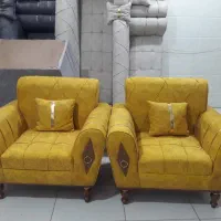 پک کامل مبل ۷ نفره پایه فلز و چوب/(مبل راحتی|مبلمان خانگی و میز عسلی|قم, نیروگاه|دیوار
