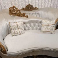 مبل صدفی 7 نفره رنگ صدفی