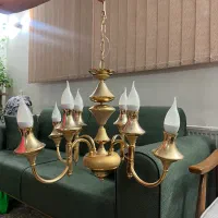 لوستر ۸ شعله روکش طلا