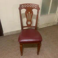 میز ده نفره انتیک چرم و چوب ده نفره ایتالیایی|میز و صندلی غذاخوری|اهواز, کوروش|دیوار