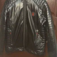 کاپشن چرم در حد نو