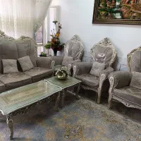 مبل سلطنتی 9نفره|مبلمان خانگی و میز عسلی|اصفهان, نقش جهان|دیوار