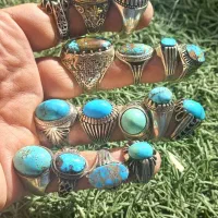 انگشتر نقره فیروزه عقیق درنجف گرمی