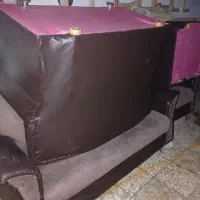 مبل ۷ نفره قهوه ای رنگ|مبلمان خانگی و میز عسلی|رشت, حمیدیان|دیوار