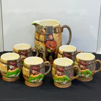 پارچ و لیوان ماگ قدیمی شکسپیرbeswick انگلستان
