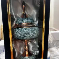 ظرف شکلات خوری مس فیروزه اثر احسان کریمی نو واکبند