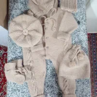 ست دست باف سرهم کلاه فرانسوی کلاه ساده پاپوش شال