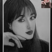 طراحی چهره سیاه قلم