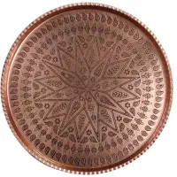 سینی مسی/ چراغ گردسوز مسی