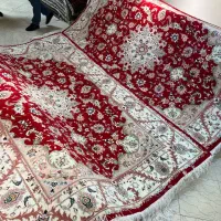 جفت فرش ۶ متری نقشه تبریز گل ابریشم نو