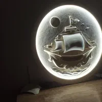 تابلوی دکوراتیو برجسته کشتی ثروت نور وامید|تابلو، نقاشی، عکس|لواسان, |دیوار