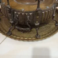 منقل‌برنجی‌قدیمی‌‌با‌سینی