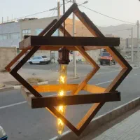 لوستر چوبی|لوستر و چراغ آویز|بیرجند, |دیوار