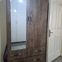 کمد گردویی رنگ آینه دار