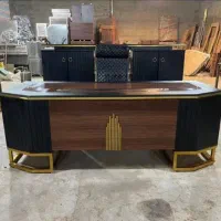مبلمان اداری سرا پارچه و چرم مشکی میز صندلی|دفتر کار|شیراز, شاهچراغ|دیوار