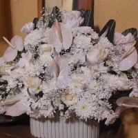 باکس گل سفید  طبیعی