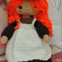 بافت عروسک آنه شرلی|صنایع دستی و سایر لوازم تزئینی|نهبندان, |دیوار