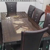 میز 8 نفره ناهار خوردی قهوه ای