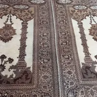 فرش زیبای دستبافت جفت زرنیم نوشته شده سفارشی