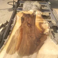 صندلی روستیک چوبی اسلب گردو|میز و صندلی غذاخوری|تهران, شهرک دانشگاه|دیوار