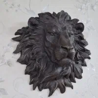 مجسمه کله شیر دیواری برنز