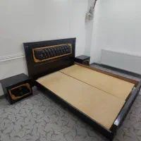 تخت خواب چوبی دونفره تمیز|تخت و سرویس خواب|تاکستان, |دیوار
