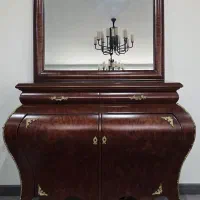 اینه کنسول خمیده چوب روس اصل