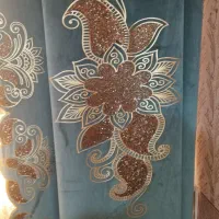 یالان پرده آبی نگین دار