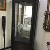 ویترین بوفه چوبی آیینه دار،کتابخانه در حد نو