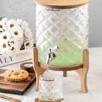 کلمن شیشه ای زیر چوب