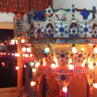 حجله و ریسه لامپ رشته ای قدیمی،ال ای دی