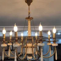 دو جفت لوستر برنزی آنتیک