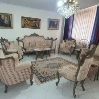 مبلمان استیل با میز نهارخوری و بوفه