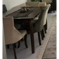 سرویس مبل چستر ۷ نفره به همراه ست ناهارخوری ۶ نفره|مبلمان خانگی و میز عسلی|گرگان, |دیوار