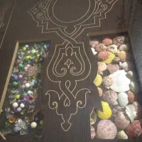 میزناهارخوری طلاکوب طراحی شده