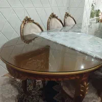 میز نهارخوری ۸نفره همراه با مبلمان|میز و صندلی غذاخوری|تولم شهر, |دیوار