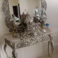 بوفه چراغدار و اینه شمعدان وکنسول ساعت دار|بوفه، ویترین، کنسول|آستارا, |دیوار