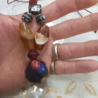 مهره قدیمی  عقیق شبح عقیق بارفتن کهنه